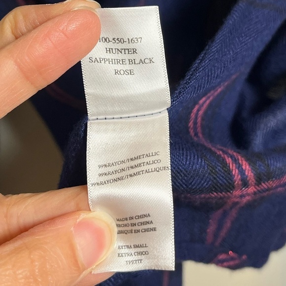 Rails HUNTER SAPPHIRE BLACK ROSE Shirt Size XS - Picture 3 of 6